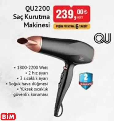 QU QU2200 SAÇ KURUTMA MAKİNESİ